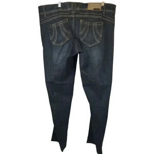 Democracy Women's Blue Denim Jeans with Yellow Stitching Sz 16